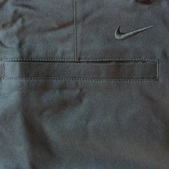 Nike Golf Dri Fit Pants Mens Size 32x32 Polyester Black Flat Front Golfing - Picture 3 of 5